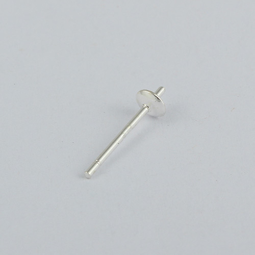 925 Sterling Silver Pearl Cup Stud Earring Findings