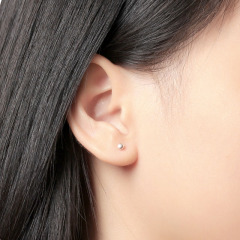 925 Sterling Silver Round Ball Stud Earrings