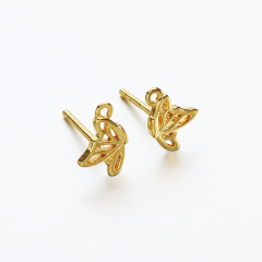 925 Sterling Silver Butterfly Wing Earstud Findings