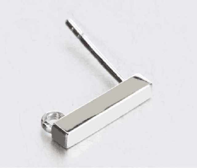 925 Sterling Silver Minimalist Bar Earstud Findings
