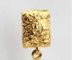 925 Sterling Silver Square Hammered Earstud Findings