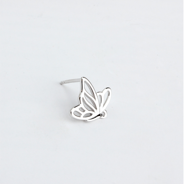 925 Sterling Silver Openwork Butterfly Wing Earstud Findings