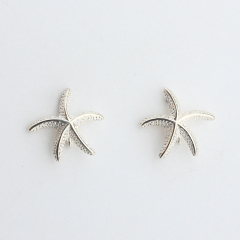 925 Sterling Silver Starfish Earstud Findings