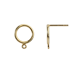 925 Sterling Silver Open Circle Earstud Findings