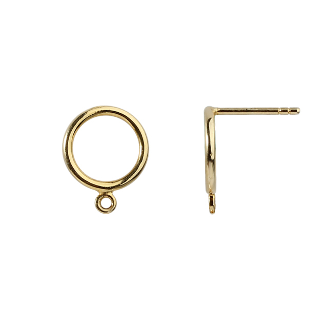 925 Sterling Silver Open Circle Earstud Findings