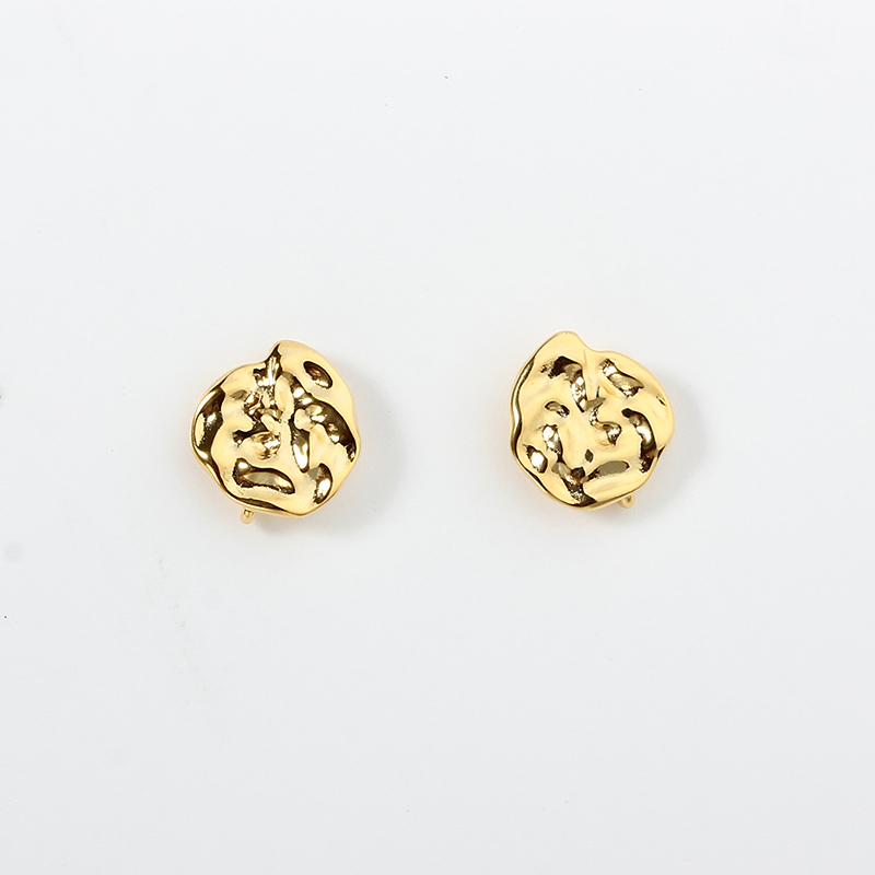 925 Sterling Silver Organic Textured Irregular Earstud Findings