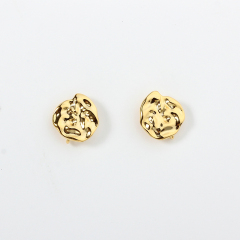 925 Sterling Silver Organic Textured Irregular Earstud Findings