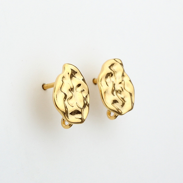 925 Sterling Silver Organic Textured Irregular Earstud Findings