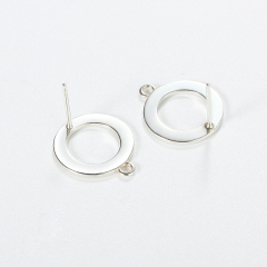 925 Sterling Silver Flat Circle Earstud Findings
