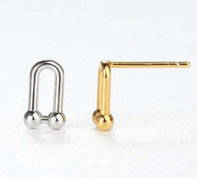 925 Sterling Silver U-Shaped Earstud Findings