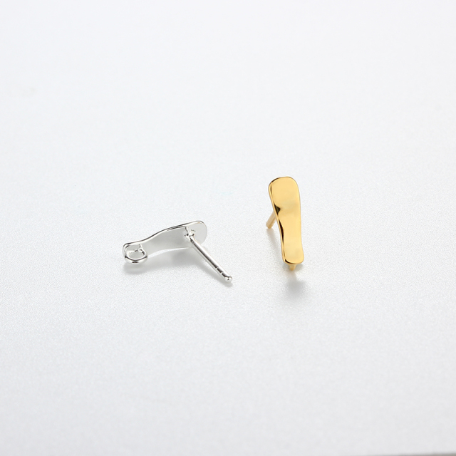 925 Sterling Silver Curved Bar Earring Posts with Loop