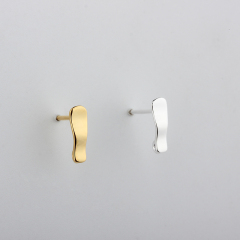 925 Sterling Silver Curved Bar Earring Posts with Loop