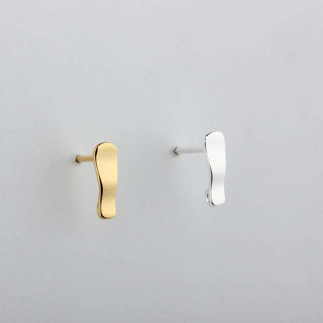 925 Sterling Silver Curved Bar Earring Posts with Loop