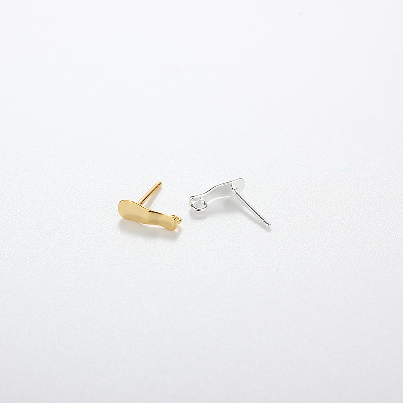925 Sterling Silver Curved Bar Earring Posts with Loop