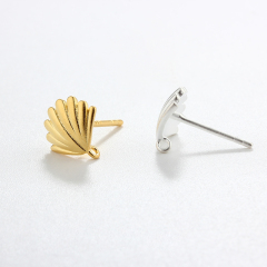 925 Sterling Silver shell shaped Earstud Findings