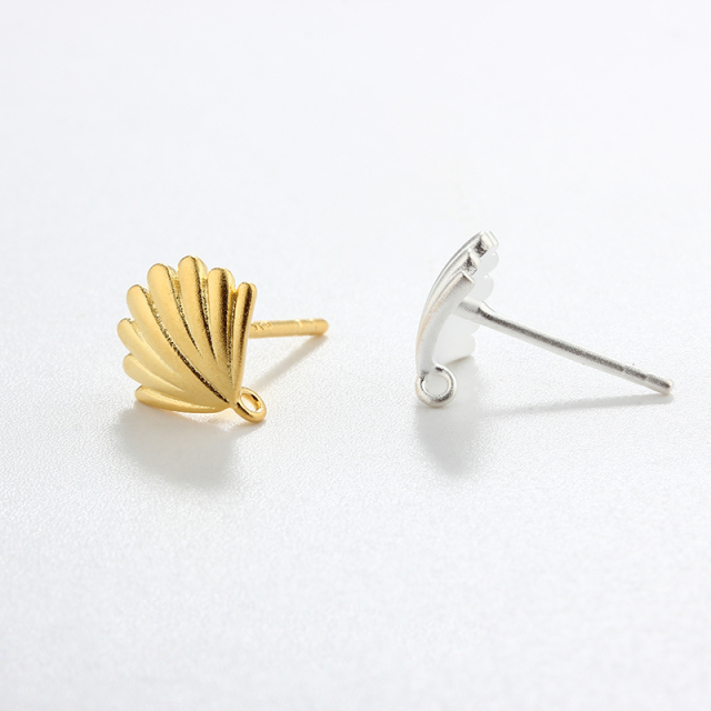 925 Sterling Silver shell shaped Earstud Findings