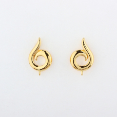 925 Sterling Silver Spiral Swirl Earstud Findings