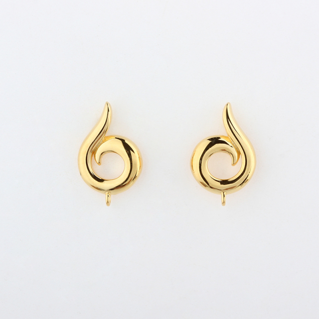 925 Sterling Silver Spiral Swirl Earstud Findings