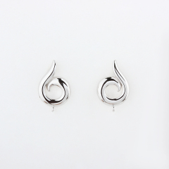 925 Sterling Silver Spiral Swirl Earstud Findings