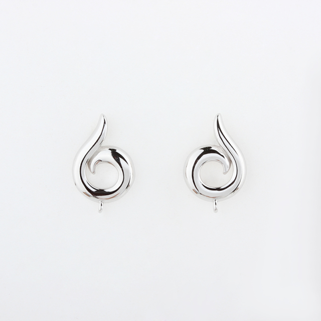 925 Sterling Silver Spiral Swirl Earstud Findings