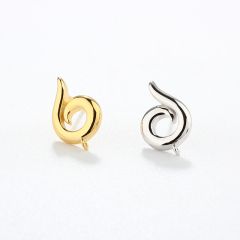 925 Sterling Silver Spiral Swirl Earstud Findings