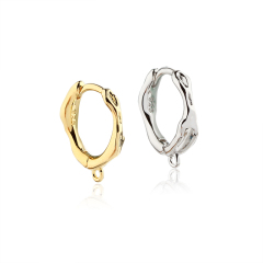 925 Sterling Silver Folded Earring Hoop Findings