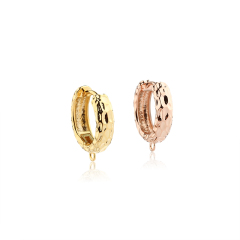 925 Sterling Silver Folded Huggie Hoop Earrings Findings