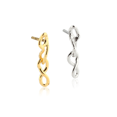 925 Sterling Silver Hollow Hammered Earrings Studs Findings