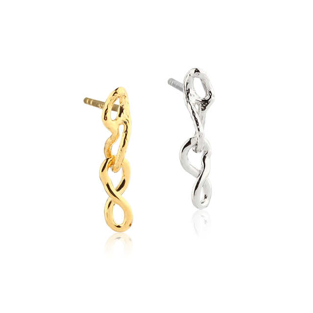 925 Sterling Silver Hollow Hammered Earrings Studs Findings