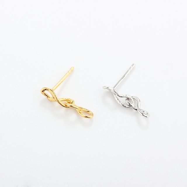 925 Sterling Silver Hollow Hammered Earrings Studs Findings