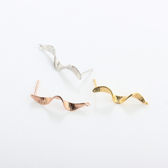 925 Sterling Silver Twisted Spiral Earstud Findings