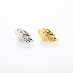 925 Sterling Silver Hammered Leaf Earrings Studs Findings