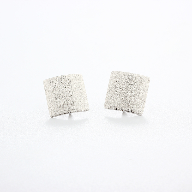 925 Sterling Silver Square 12mm Earrings Studs Findings