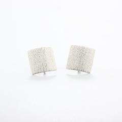 925 Sterling Silver Square 12mm Earrings Studs Findings
