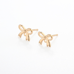 925 Sterling Silver Bow Earring Studs Findings