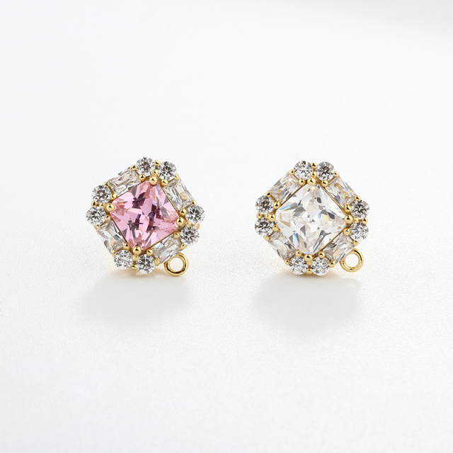 925 Sterling Silver 6mm Square Earrings Studs Findings