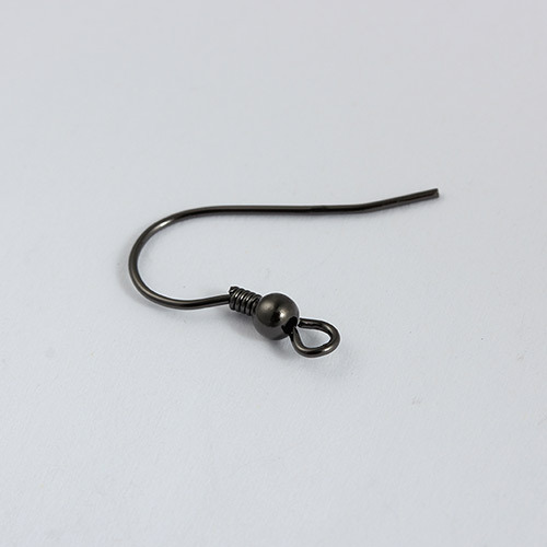 925 Sterling Silver Hook Earring Findings with Bead