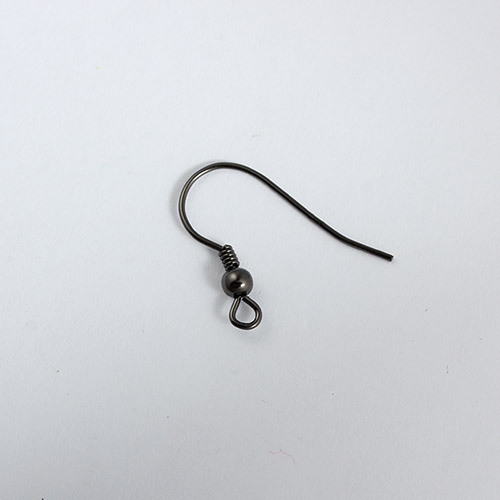 925 Sterling Silver Hook Earring Findings with Bead