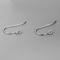 925 Sterling Silver Fish Hook Ear Wire Findings,Approx 0.8*11*21mm
