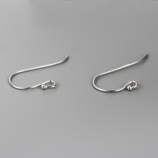 925 Sterling Silver Fish Hook Ear Wire Findings,Approx 0.8*11*21mm