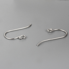 925 Sterling Silver Fish Hook Ear Wire Findings,Approx 0.8*11*21mm