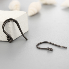 925 Sterling Silver Fish Hook Ear Wire Findings,Approx 0.8*11*21mm