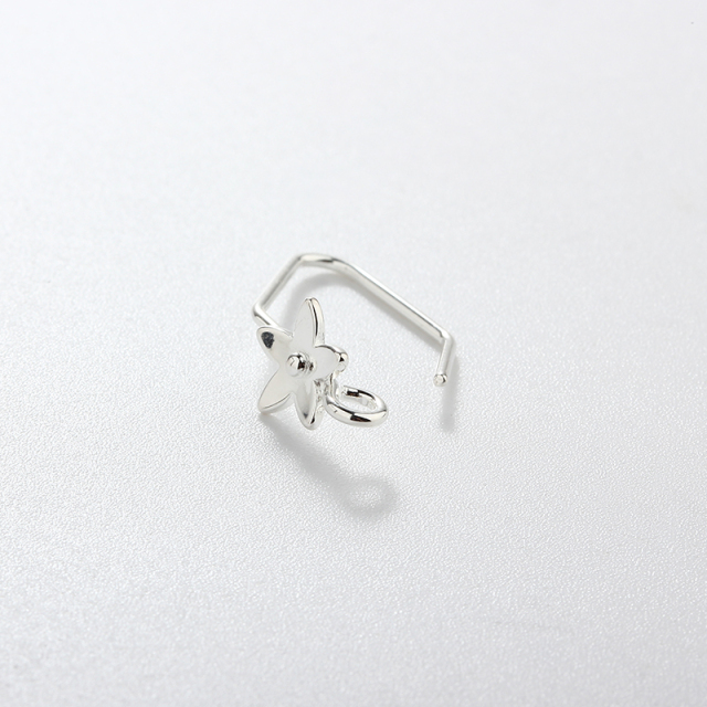 925 Sterling Silver Flower Earhooks Findings