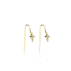 925 Sterling Silver Star Earrings Hook Findings