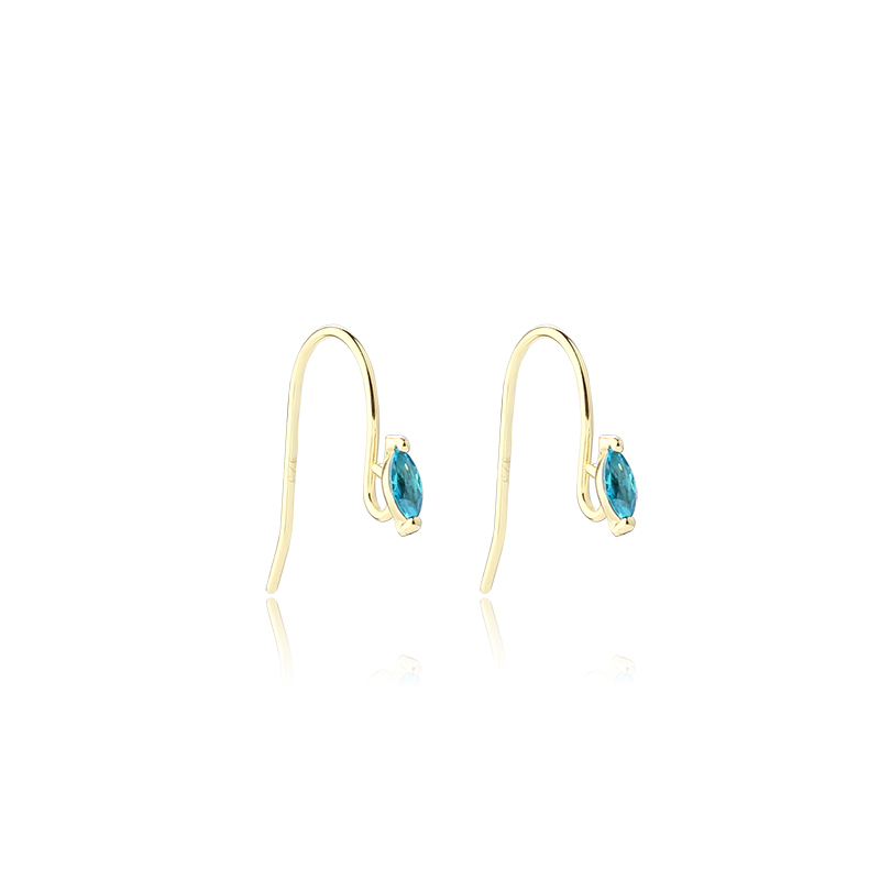 925 Sterling Silver CZ Earrings Hook Findings