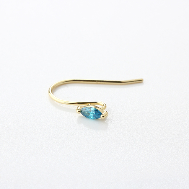 925 Sterling Silver CZ Earrings Hook Findings