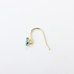 925 Sterling Silver CZ Earrings Hook Findings