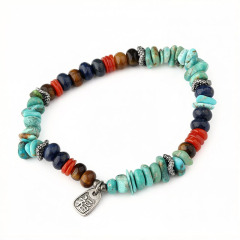 Natural Multi-Stone Beaded Bracelet
