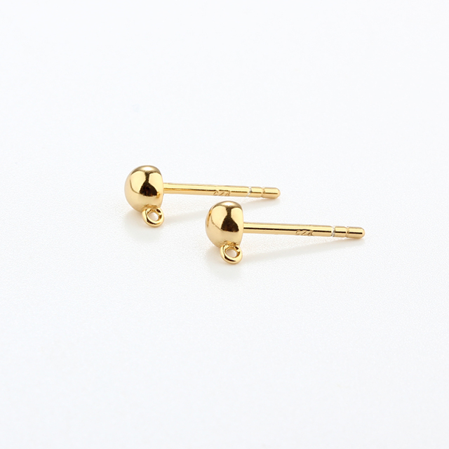 925 Sterling Silver Flower Earrings Studs Findings