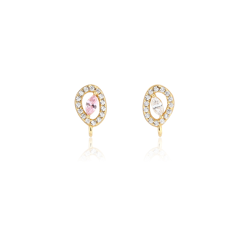 925 Sterling Silver Marquise CZ Earrings Studs Findings